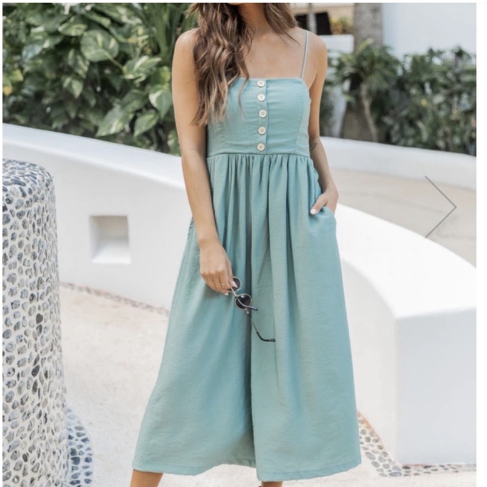 Pink Lily New Beginnings Sage Midi Dress